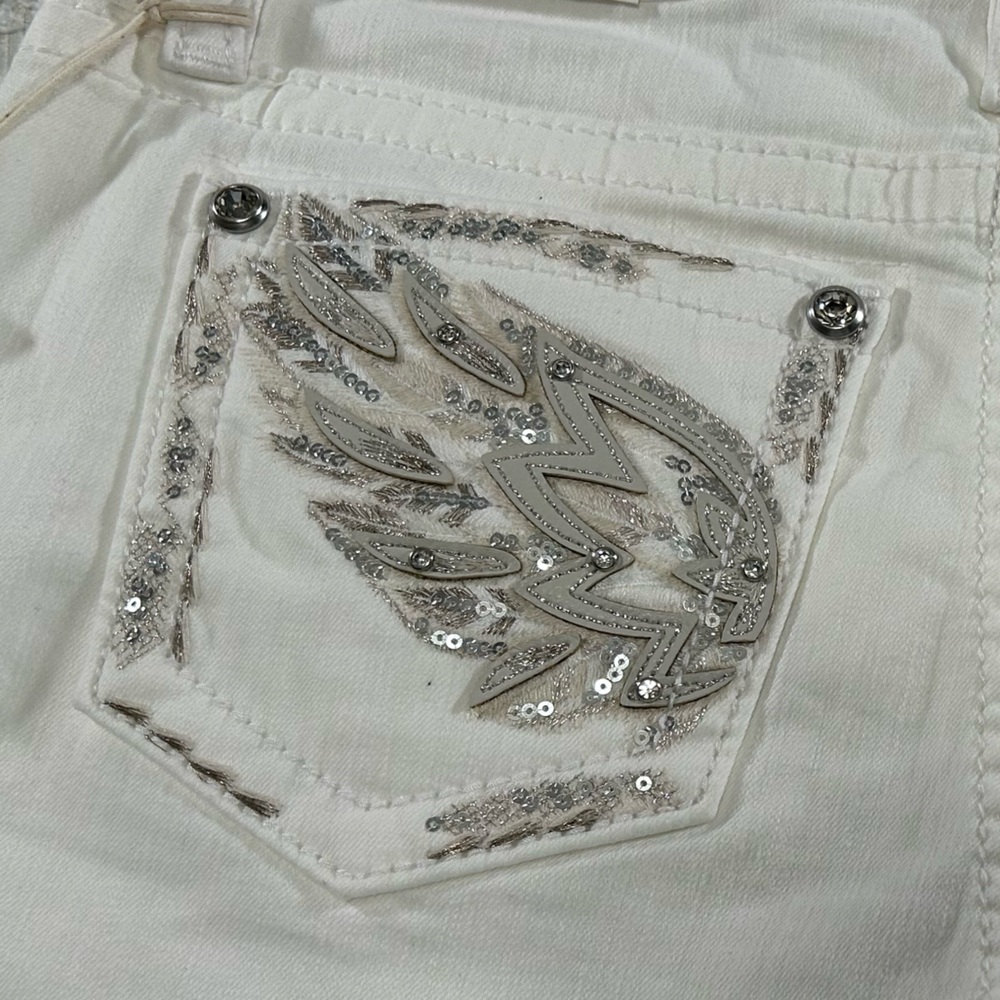 MISS ME JEANS Mid Rise Stretch Short White 30 NWT O-500 - Picture 11 of 12